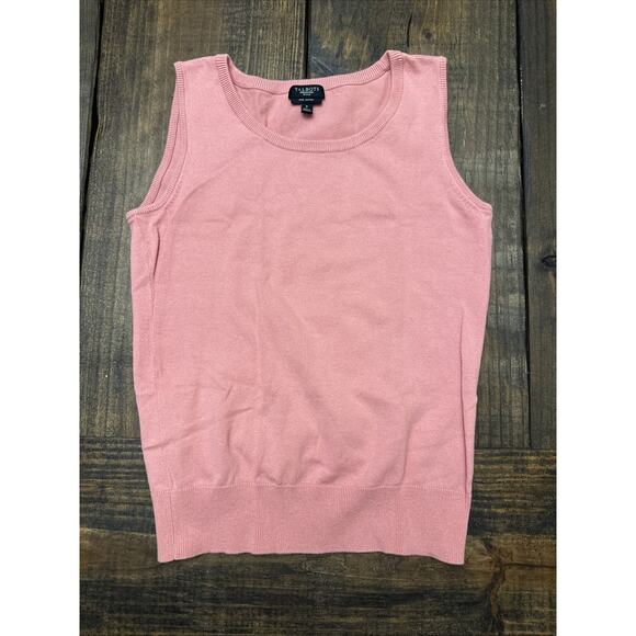 Talbots Pima Cotton Pink Knit Pullover Sleeveless‎ Sweater Women's Size P - Picture 1 of 5